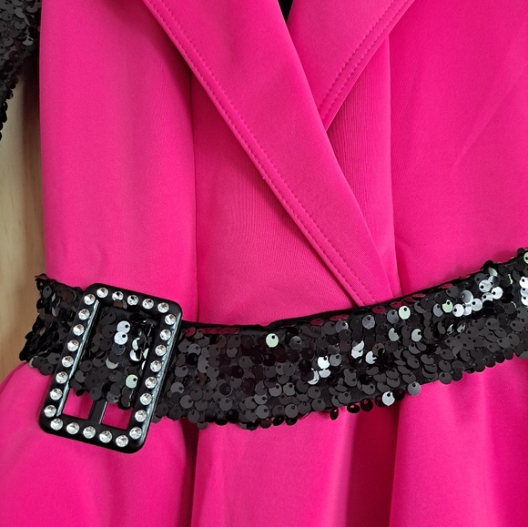 Weissman Dance Pink/Black Girls Size M Child Zip Back party competition Tea Time - Picture 11 of 16